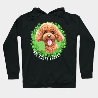 One Lucky Poodle Funny St. Patrick Dog Hoodie